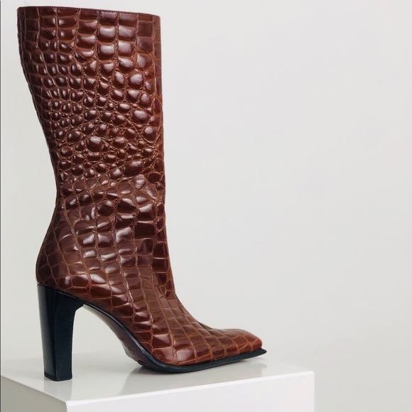SOLD Vintage Maraolo Alligator Skin Boots - Picture 3 of 12